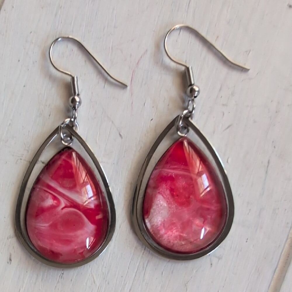 Handmade Acrylic Painted Earrings